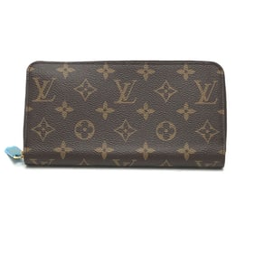 LOUIS VUITTON M42616 Monogram Zippy Wallet, Round Zip Long Canvas, Women's, Brown, Like New