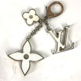 LOUIS VUITTON M65085 Epi Bijoux Sac Fleur Deux Bag Charm Keychain Metal Women's White