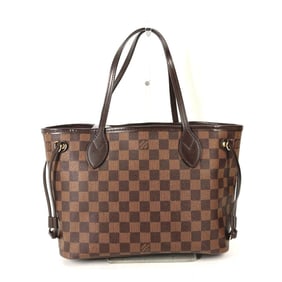 LOUIS VUITTON N41359 Damier Neverfull PM Shoulder Bag with Pouch, Tote Bag, Canvas, Men's, Ebene