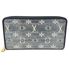 LOUIS VUITTON M82468 Monogram Jacquard Zippy Wallet, Long Women's, Navy