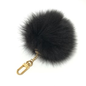 LOUIS VUITTON M67372 Fuzzy Bubble Fur Keychain Bag Charm, Women's, Black