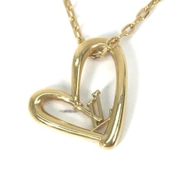LOUIS VUITTON M00465 Heart Collier Fall in Love Chain Necklace GP Women's Gold