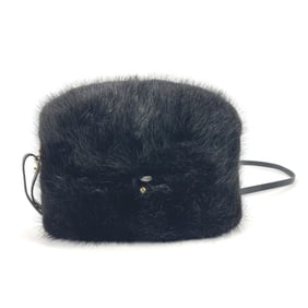 LOUIS VUITTON M72102 Montchon Black Vison Arm Warmer Pochette Shoulder Bag in Mink, Women's,
