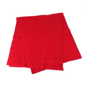 LOUIS VUITTON M75131 Echarpe Micro Damier Scarf, Cotton/Cashmere, Women's, Red