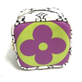 LOUIS VUITTON M67669 Monogram Giant Porte Monnaie Cube Pouch, Canvas, Women's, Yellow