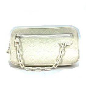 LOUIS VUITTON M53551 Monogram Empreinte Pochette Volga Second Bag with Strap and Chain Clutch,