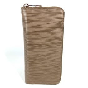LOUIS VUITTON M60967 Epi Zippy Wallet Vertical Round Zipper Long in Leather, Men's, Taupe and Brown