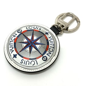 LOUIS VUITTON M68667 Damier Graphite Porte-Clés Paddit Window Rose Key Ring Keychain in Canvas,