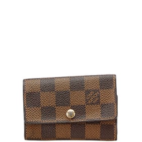 Louis Vuitton Damier Multicle 6 Key Case N62630 Brown PVC Leather Women's LOUIS VUITTON