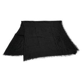 Gucci GG print scarf in black wool and silk for women.