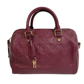 LOUIS VUITTON M40827 Speedy Bandouliere 25 2-way Shoulder Bag Monogram Empreinte Handbag Wine Red