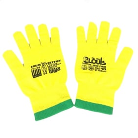 LOUIS VUITTON MP2370 Gon RGB Gloves, Men's, Nylon/Polyurethane, Yellow