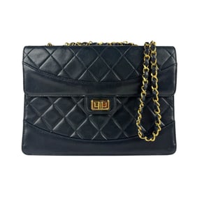 CHANEL Shoulder Bag, Lambskin, Black, Women's, Z6511