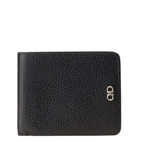 Salvatore Ferragamo Gancini Bifold Wallet in Black Leather for Men