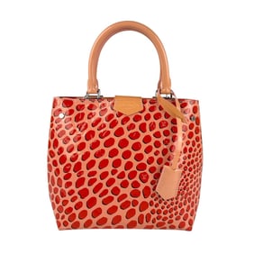 Louis Vuitton Jungle Dot Tote Handbag Shoulder Bag in Patent Leather, Pink Beige, Red, and Silver,