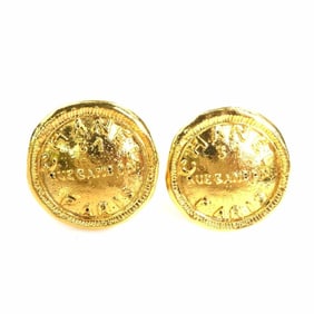 CHANEL 31 Rue Cambon Metal Gold Earrings for Women e60766a