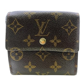 LOUIS VUITTON M61652 Porte Monnaie Pied Carte Credit W Monogram Tri-fold Wallet Brown Women's