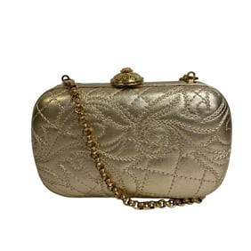 Gianni Versace Chain Shoulder Pouch Gold Women's