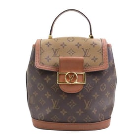 Louis Vuitton Monogram Reverse Dauphine Backpack in Canvas, Brown and Gold, Women's, M45145 e60776k