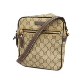 Gucci Shoulder Bag GG Supreme 233268 Brown Champagne Ladies