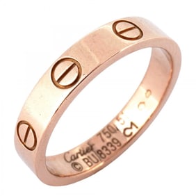 Cartier Ring Mini Love K18PG Pink Gold #51 Ladies