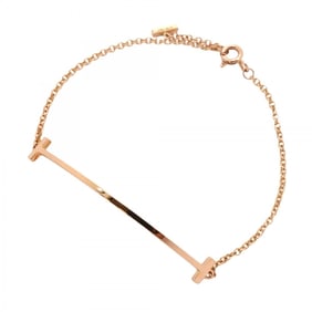 Tiffany Bracelet T Smile Small K18PG Pink Gold Ladies