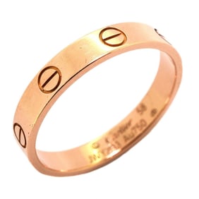 Cartier Ring Mini Love K18PG Pink Gold #58 Ladies