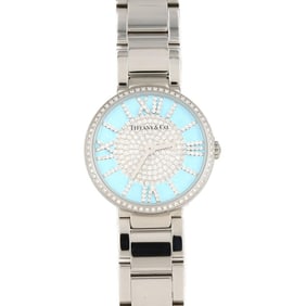Tiffany Atlas D Index Center Pavé LIMITED 70914336 SS Wristwatch Quartz
