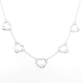 Tiffany open heart 5 motif necklace