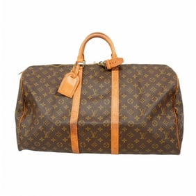 Louis Vuitton Boston Bag Monogram Keepall 55 M41424 Brown Men's Women's