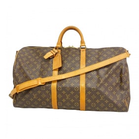Louis Vuitton Boston Bag Monogram Keepall Bandouliere 55 M41414 Brown Men's Women's