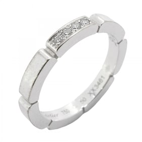 Cartier Ring Maillon Panthere 4PD K18WG White Gold Diamond #50 Ladies