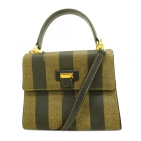 Fendi handbag pecan brown black ladies
