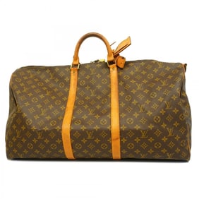 Louis Vuitton Boston Bag Monogram Keepall Bandouliere 60 M41412 Brown Men's Women's