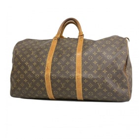 Louis Vuitton Boston Bag Monogram Keepall 55 M41424 Brown Men's Women's