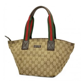Gucci Tote Bag GG Canvas Sherry Line 131228 Brown Women's