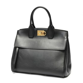 Salvatore Ferragamo Ferragamo Studio Bag FZ-21 H167 Smooth Leather Black K-159154