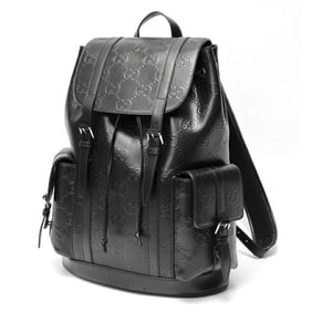 Gucci Embossed GG Large Backpack 625770 in Black Leather (S-159203)