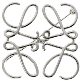 LOEWE Anagram Brooch 111.25.020 in Palladium (Silver) S-159183