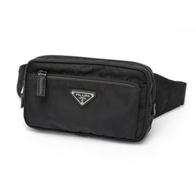 Prada Nylon and Saffiano Leather Belt Bag 2VL977, Nero (Black), S-159120