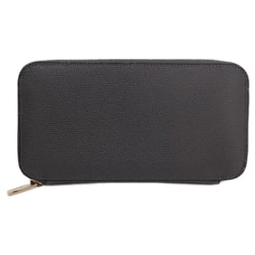 Valextra Men's Zip Purse, 12 Card Capacity, with Coin Pocket, Dark Gray