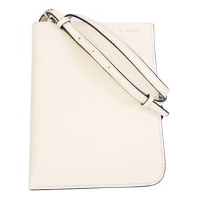 Valextra SGSF0004028LOCPL99WW Crossbody Soft Document Holder Shoulder Bag in White and Light Gold