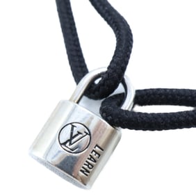 LOUIS VUITTON Q05942 Ag925 Padlock Charm Silver Lockit Rahn Bracelet Black Women's