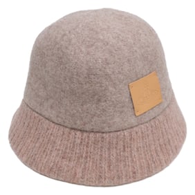 Vivienne Westwood Orb Patch Wool Bucket Hat, Sizes M-S, Beige, Women's
