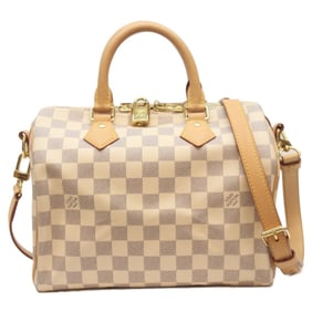 LOUIS VUITTON N40608 Damier Azur Speedy Bandouliere 25 Boston Bag in Canvas for Women