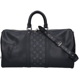 LOUIS VUITTON M53763 Taiga Rama Keepall Bandouliere 50 Boston Bag in Noir, Men's