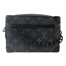 Louis Vuitton Monogram Eclipse Mini Soft Trunk Shoulder Bag, Black, Men's, M44735 z7390