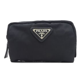 Prada PRADA Pouch Nylon Black Silver Men's Women's e60996g