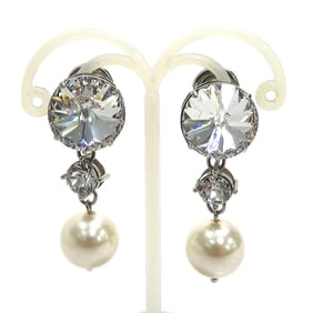 Miu Miu Miu earrings in silver with metal and faux pearl stones, h31651i
