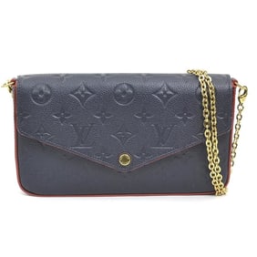 Louis Vuitton Monogram Empreinte Shoulder Bag, Chain Wallet, and Pochette Felice in Navy Gold,